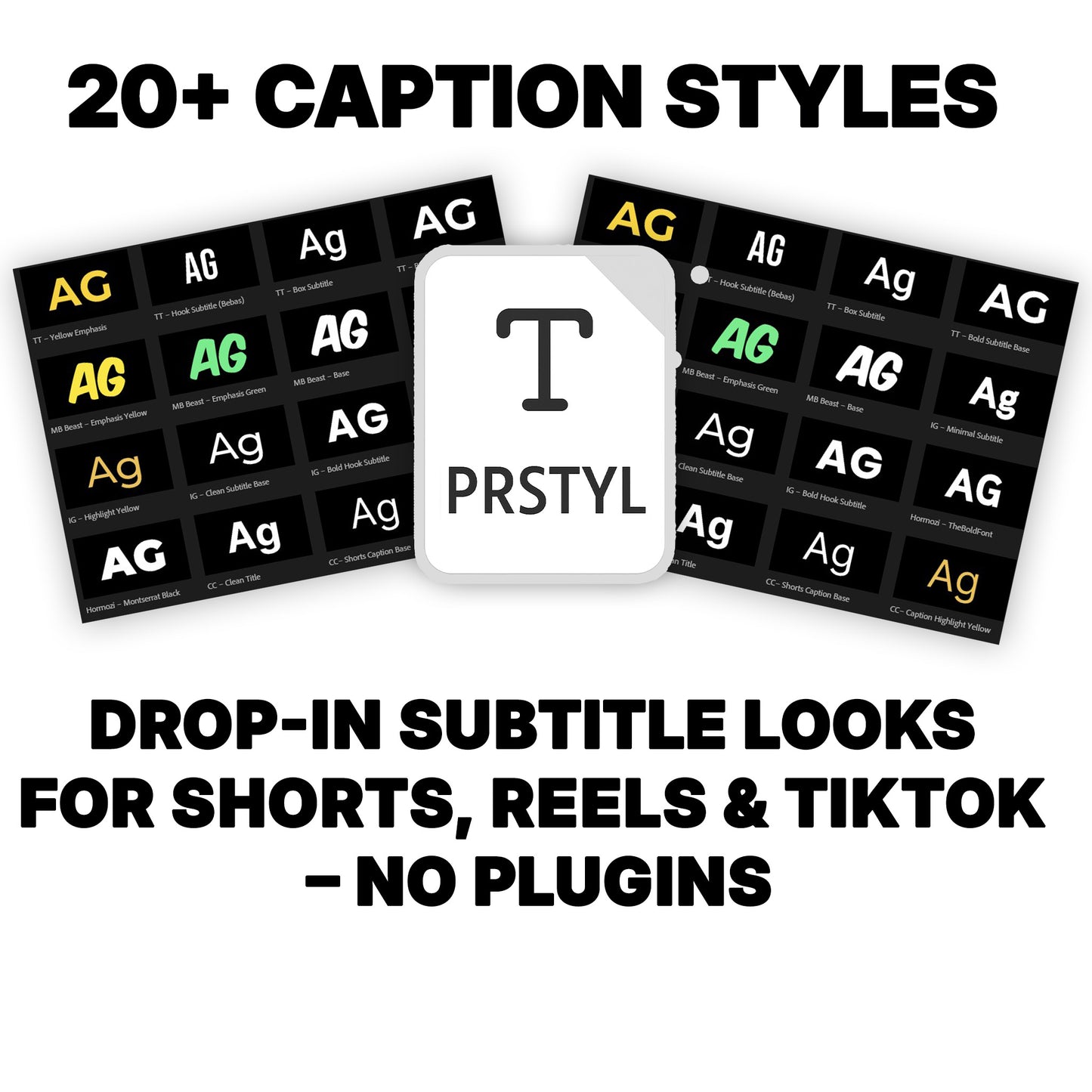 Viral Captions Pack – 25 Viral Style Presets for Premiere Pro (No After Effects)