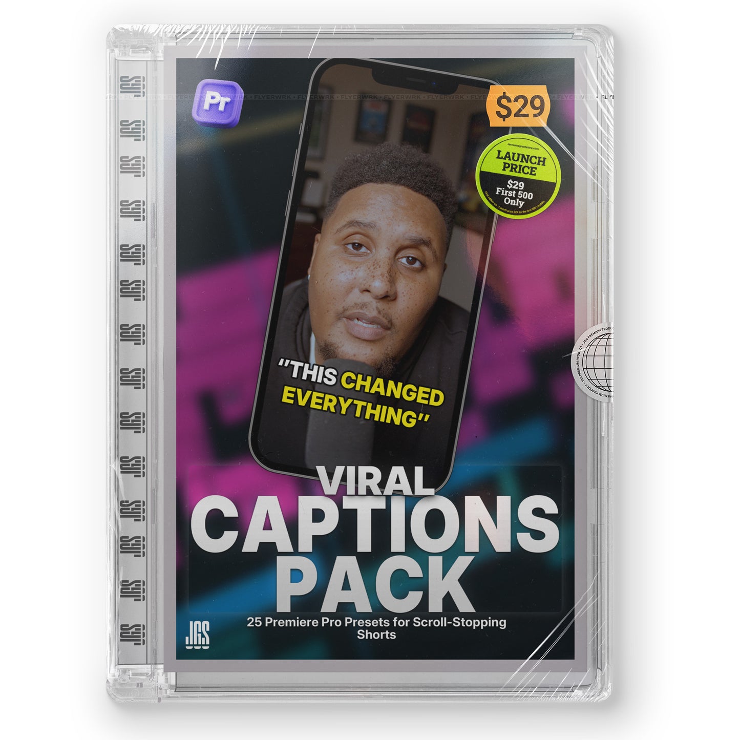 Viral Captions Pack – 25 Premiere Pro Animated Subtitle Presets for Youtube Shorts, Reels & TikTok