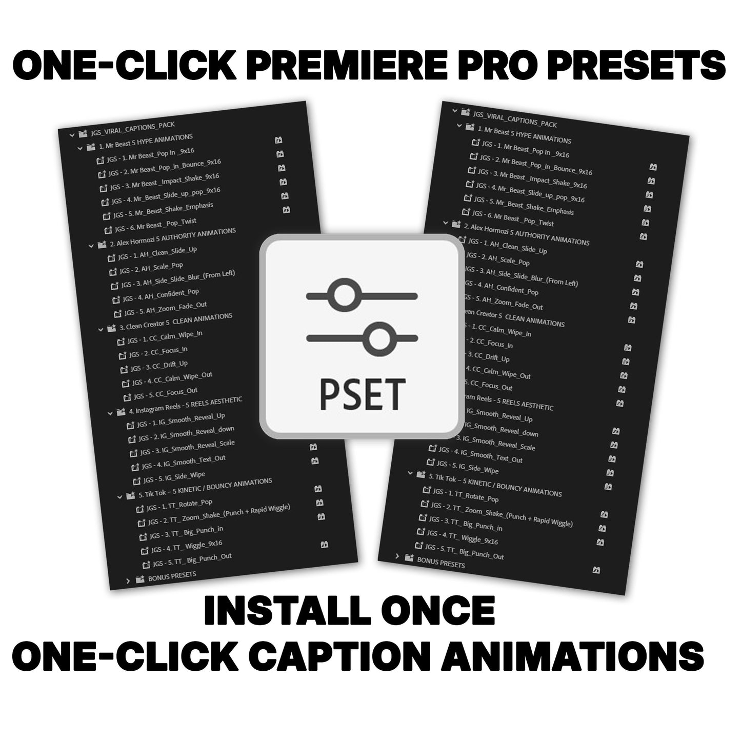 Viral Captions Pack – 25 Premiere Pro Animated Subtitle Presets for Youtube Shorts, Reels & TikTok